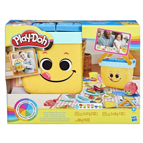 Hasbro Play-Doh Πλαστελίνη - Παιχνίδι Picnic Shapes για 3+ Ετών, 6τμχ F6916