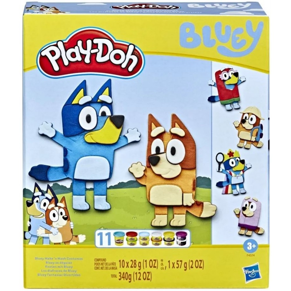 Hasbro Play-Doh: Bluey Make n Mash Costumes Playset (F4374)