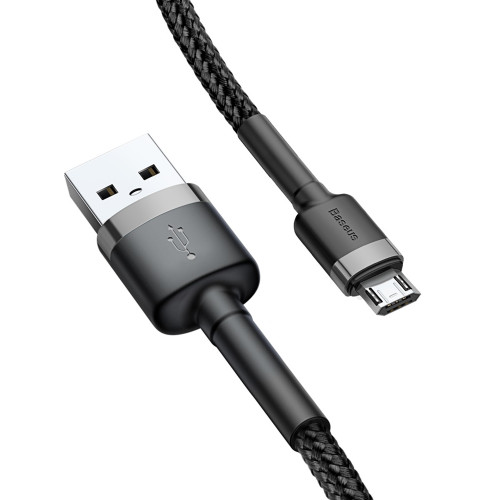 Baseus Cafule Braided USB 2.0 to micro USB Cable Γκρι 1m (CAMKLF-BG1)