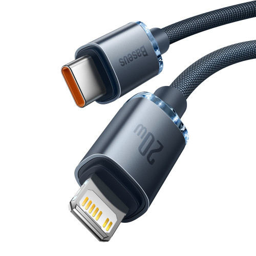Baseus Crystal Shine Braided USB-C to Lightning Cable 20W Μαύρο 1.2m (CAJY000201)