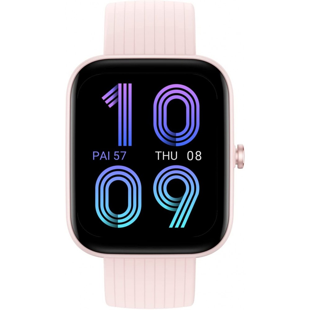 Amazfit Bip 3 Pro 45mm Αδιάβροχο Smartwatch με Παλμογράφο (Pink)
