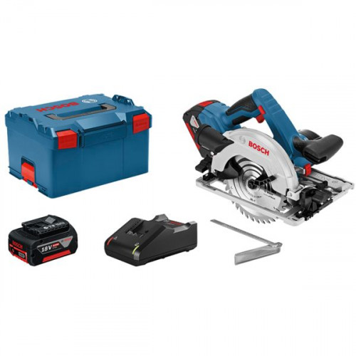 Bosch GKS 18V-57 G Δισκοπρίονο 18V 2x4Ah με Σύστημα Αναρρόφησης