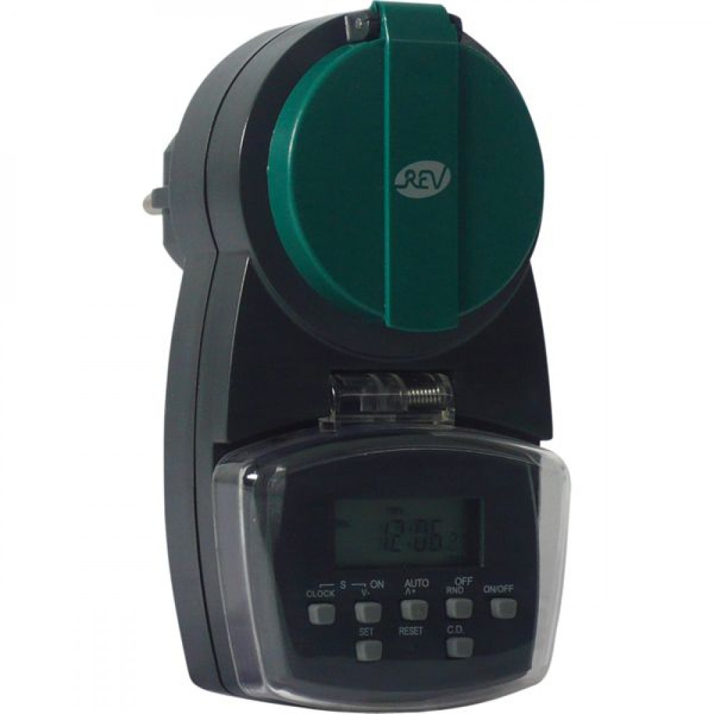 REV Timer IP44 Digital Ψηφιακός Χρονοδιακόπτης Πρίζας Εβδομαδιαίος Εξωτερικού Χώρου IP44Κωδικός: 0025760603