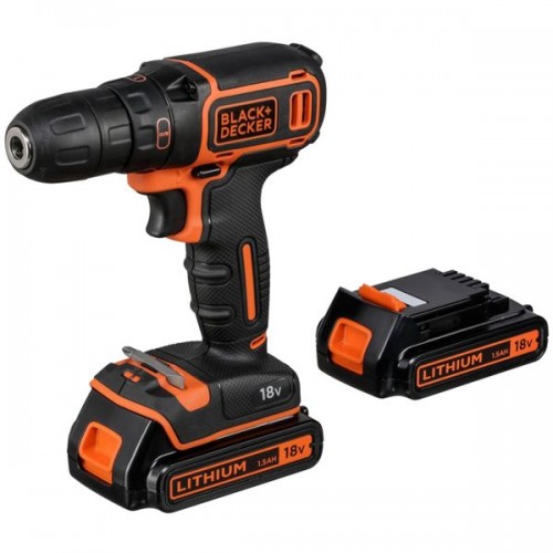 Black & Decker BDCDC18KB Δραπανοκατσάβιδο Μπαταρίας 18V 2x1.5Ah