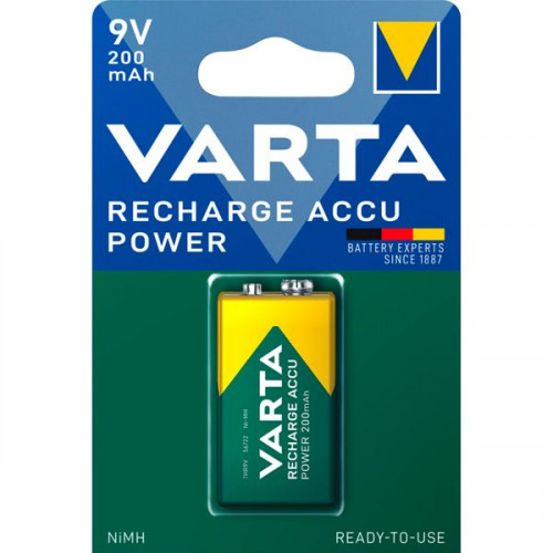 Varta Rechargeable Accu Επαναφορτιζόμενη Μπαταρία 9V Ni-MH 200mAh 1τμχ