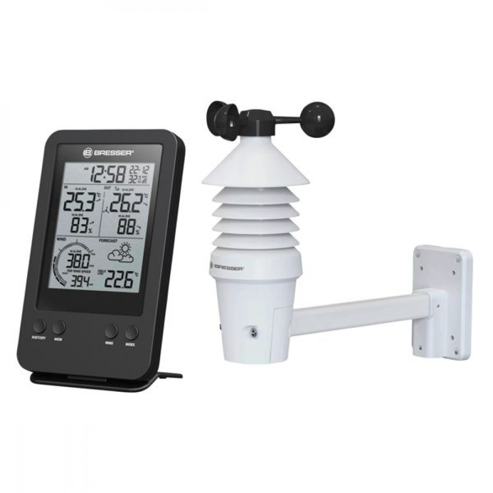 Bresser 3-in-1 Professional 7002531 Ασύρματος Μετεωρολογικός Σταθμός Ψηφιακός Επιτραπέζιος Μαύρος