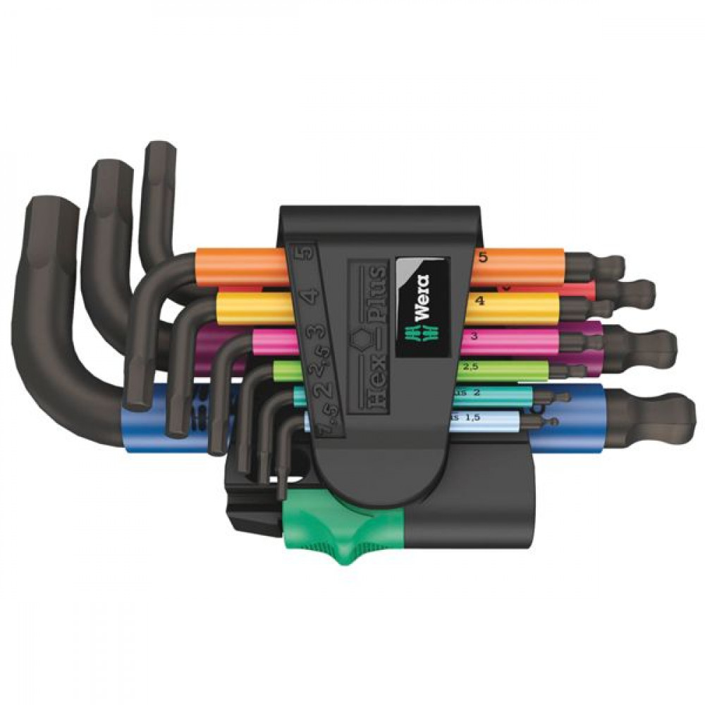 Wera Σετ 9 Κλειδιά Allen σε Σχήμα L 950/9 Hex-Plus Mulitcolour 2