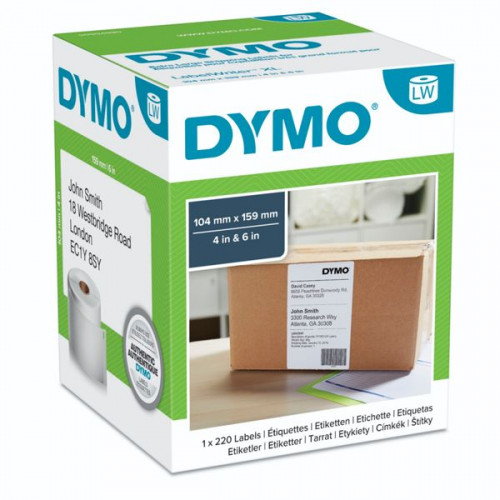 Dymo 220 Αυτοκόλλητες Ετικέτες σε Ρολό για Εκτυπωτή Ετικετών 104x159mmΚωδικός: S0904980