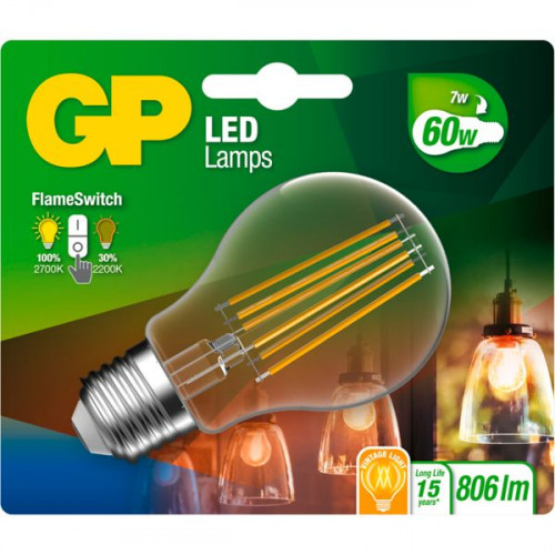 GP Lighting LED FlameSwitch E27 7W (60W) 806 lm    GP 085317