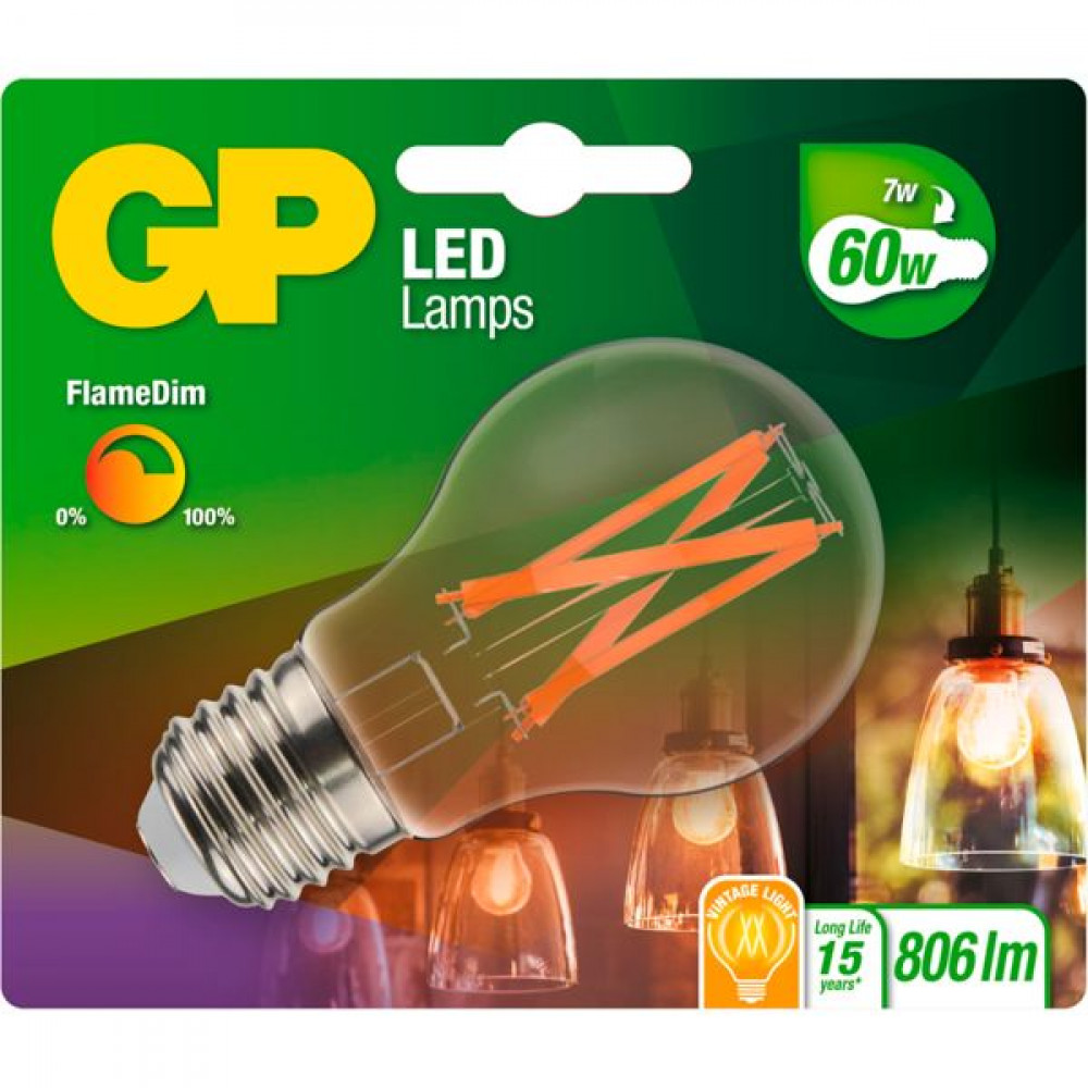 GP Lighting LED FlameDim E27 7W (60W) 806 lm    GP 085430
