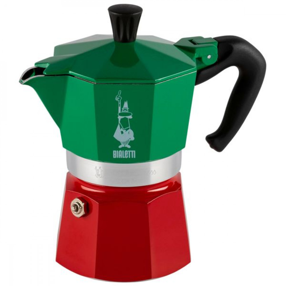 Bialetti Moka Express Tricolore Μπρίκι Espresso 3cups Πράσινο