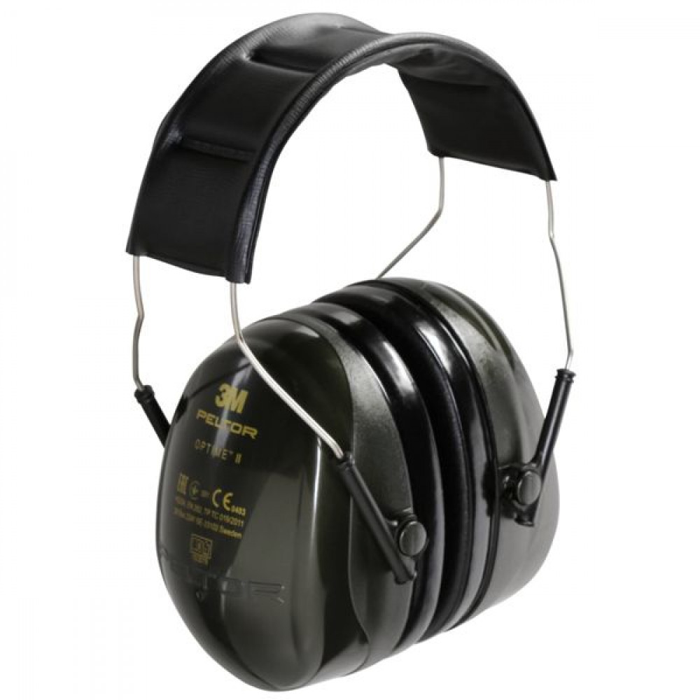 3M Peltor Optime II H520A Ωτοασπίδες με Στέκα Dark Green