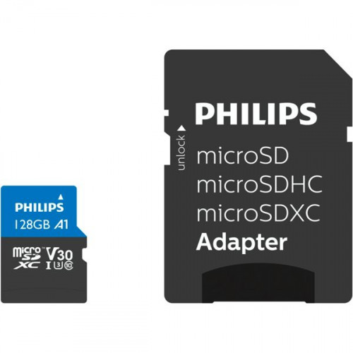 Philips Ultra Pro microSDXC 128GB Class 10 U3 V30 UHS-I με USB Reader