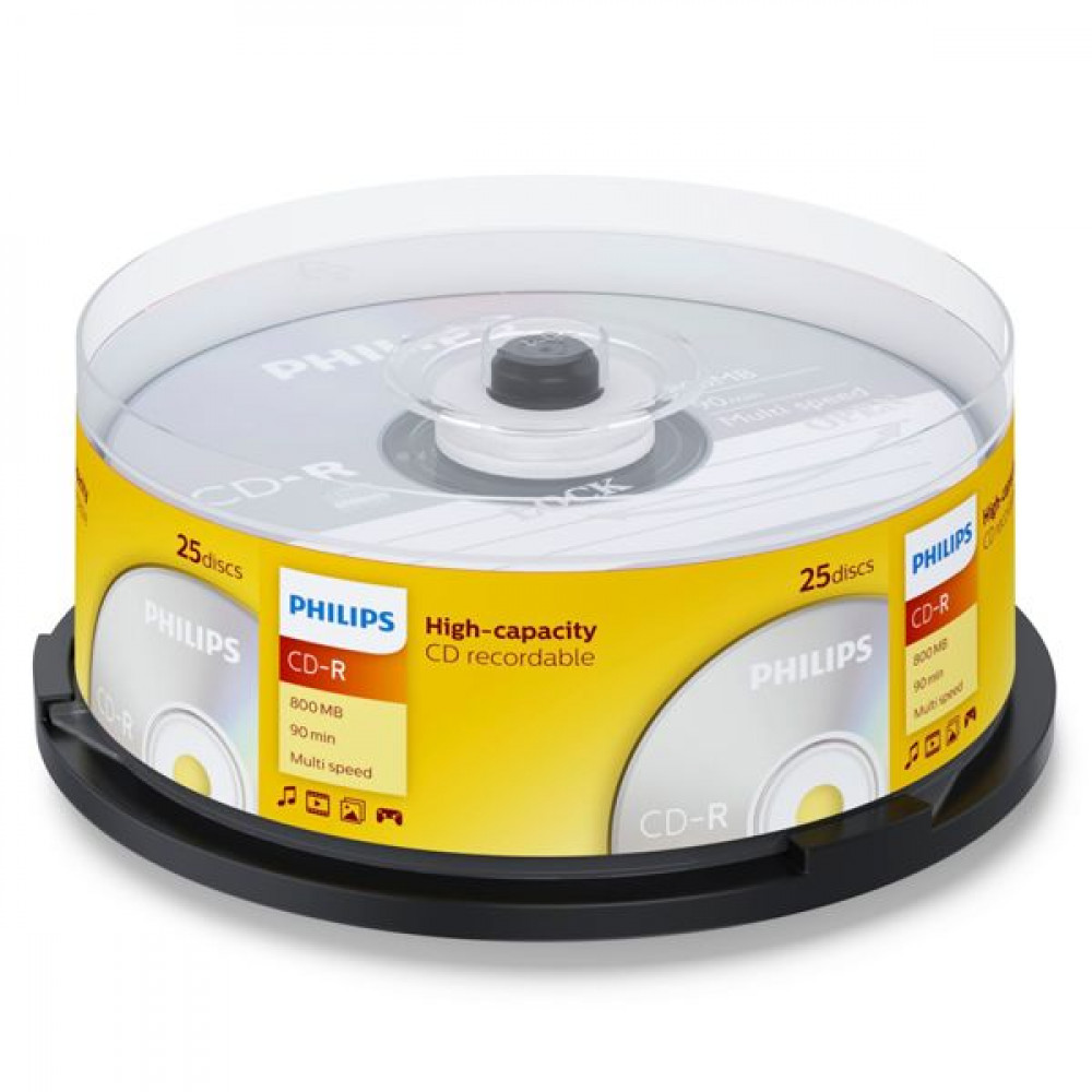 Philips CD-R 90Min 800MB 40x SP 1x25