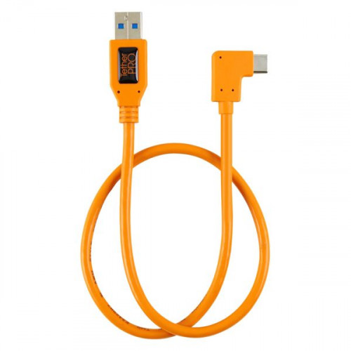 Tether Tools Angle (90°) / Regular USB 3.0 Cable USB-C male - USB-A male Πορτοκαλί 0.5m (TET-CUCRT02-ORG)