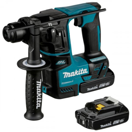 Makita DHR171RAJ Κρουστικό Σκαπτικό Πιστολέτο Μπαταρίας Brushless 18V 1x2Ah με Υποδοχή SDS Plus DHR171RAJ