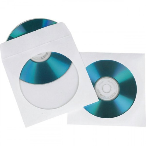 1x100 Hama CD/DVD Paper Sleeves white          SK 51174