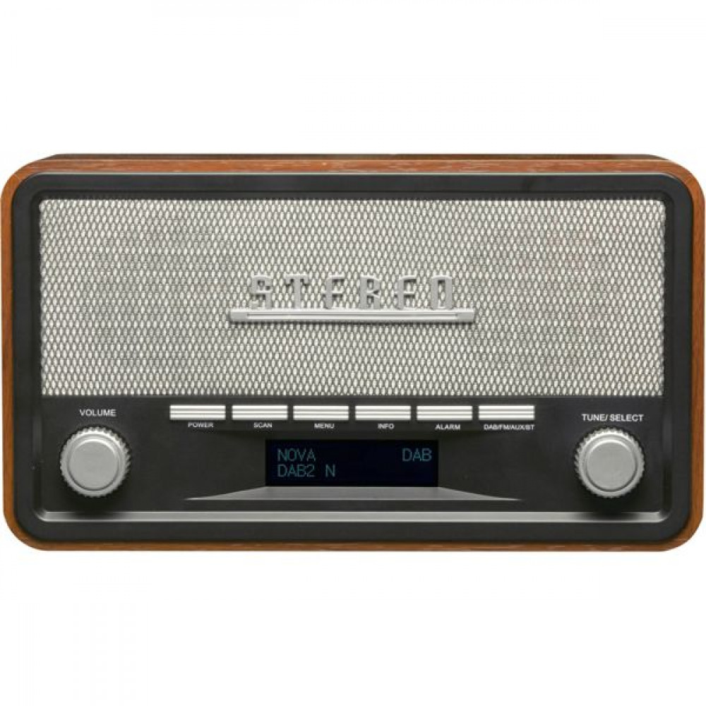 Denver DAB-18 Retro Επιτραπέζιο Ραδιόφωνο Ρεύματος / Μπαταρίας DAB+ με Bluetooth Καφέ