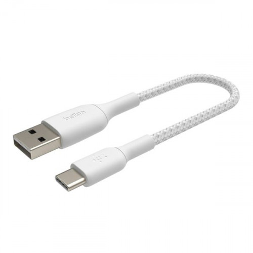 Belkin Braided USB 2.0 Cable USB-C male - USB-A male Λευκό 0.15m (CAB002bt0MWH)