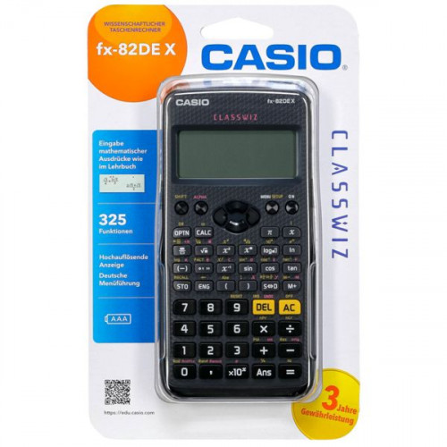Casio Αριθμομηχανή Επιστημονική FX-82DE X 15 Ψηφίων σε Μαύρο Χρώμα