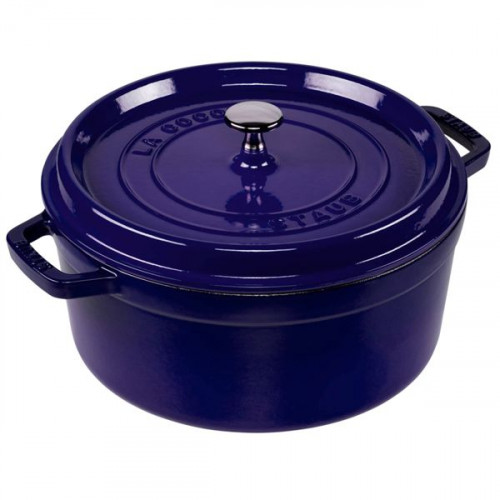 Staub Round Cocotte Βαθιά Κατσαρόλα από Μαντέμι 5.2lt / 24cm Dark BlueΚωδικός: 40510-284-0