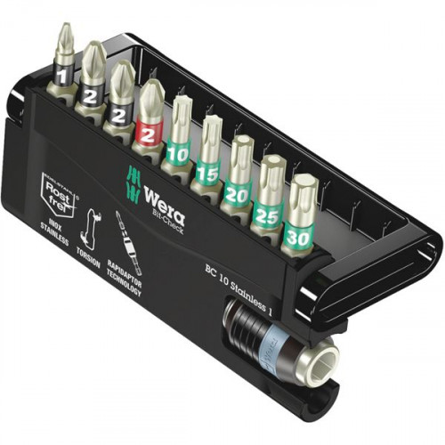 Wera Σετ 10 Μύτες Κατσαβιδιού Bit-Check 10 Stainless 1Κωδικός: 5071110001
