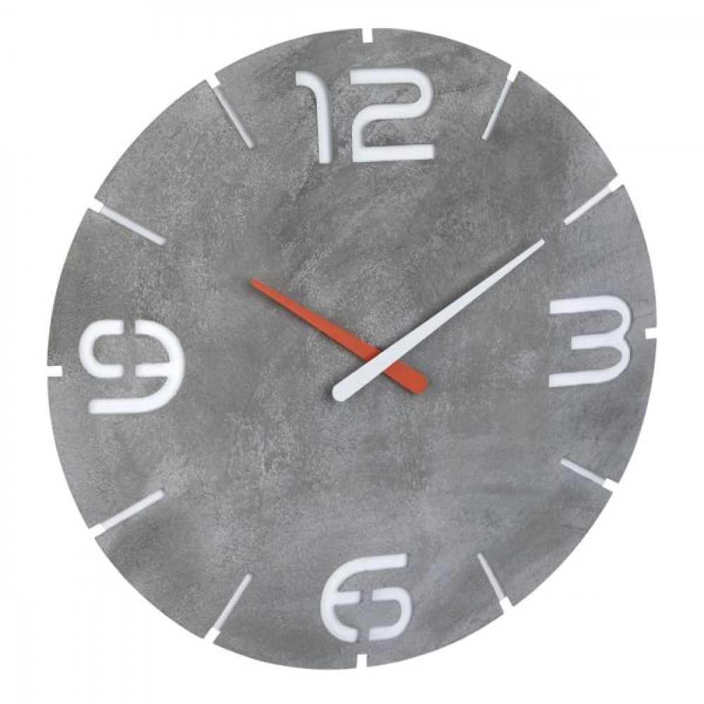 TFA Ρολόι Τοίχου Contour Concrete Πλαστικό Γκρι 35cm