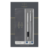 Parker Jotter Σετ Στυλό Ballpoint με Πένα από Ατσάλι Ασημί