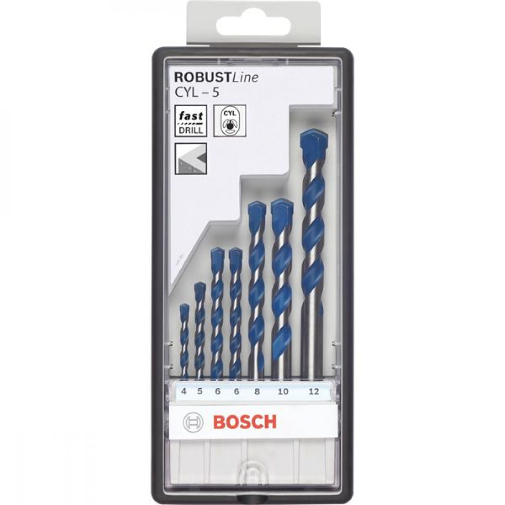 Bosch CYL-5 Σετ 7 Τρυπάνια με Κυλινδρικό Στέλεχος για Δομικά Υλικά και ΜέταλλοΚωδικός: 2608588167