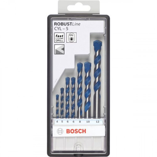 Bosch CYL-5 Σετ 7 Τρυπάνια με Κυλινδρικό Στέλεχος για Δομικά Υλικά και ΜέταλλοΚωδικός: 2608588167