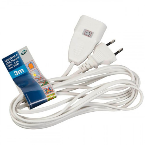 REV Euro Plug extension 3,0 m white