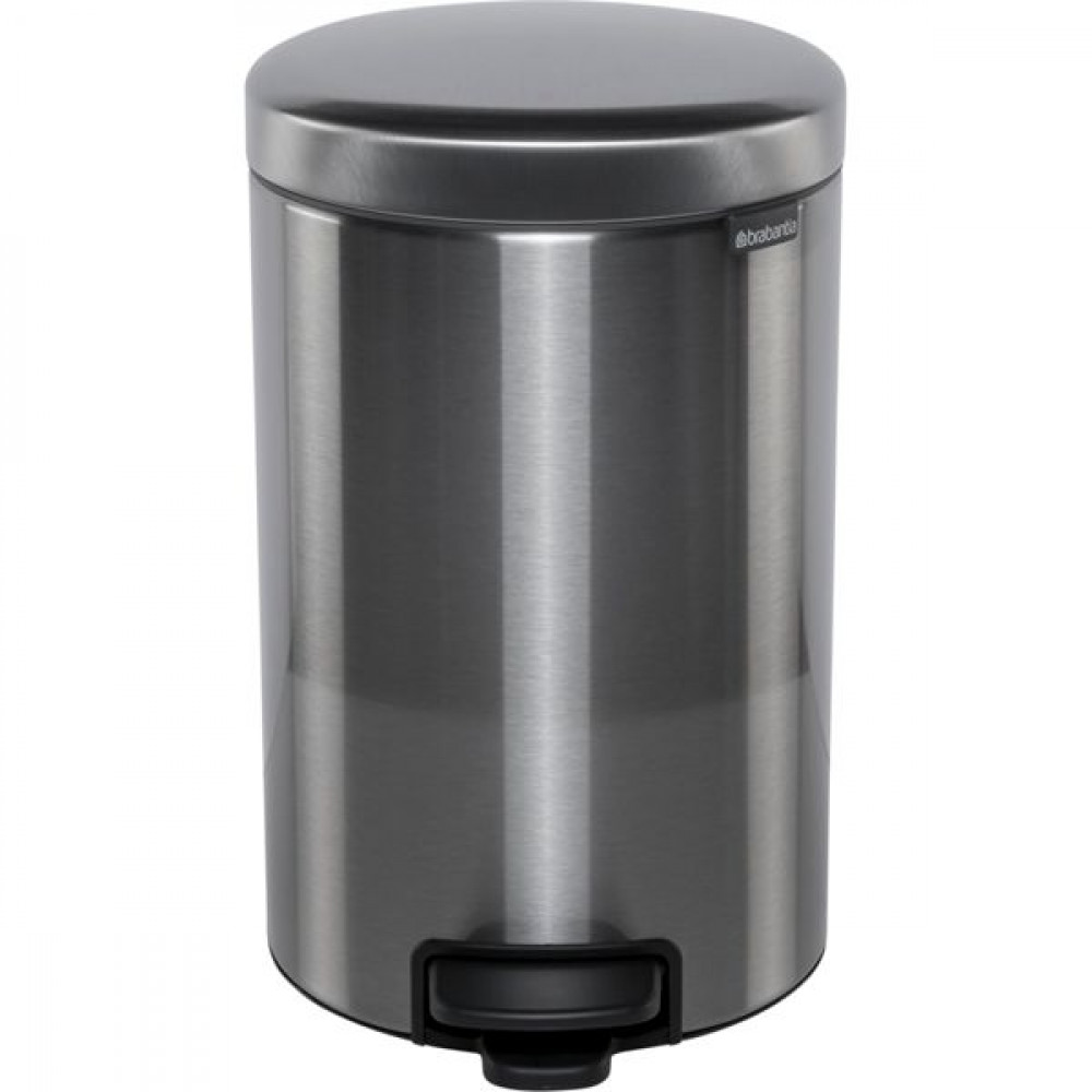Brabantia NewIcon Κάδος Απορριμμάτων Μεταλλικός Steel Matt με Πεντάλ 12lt