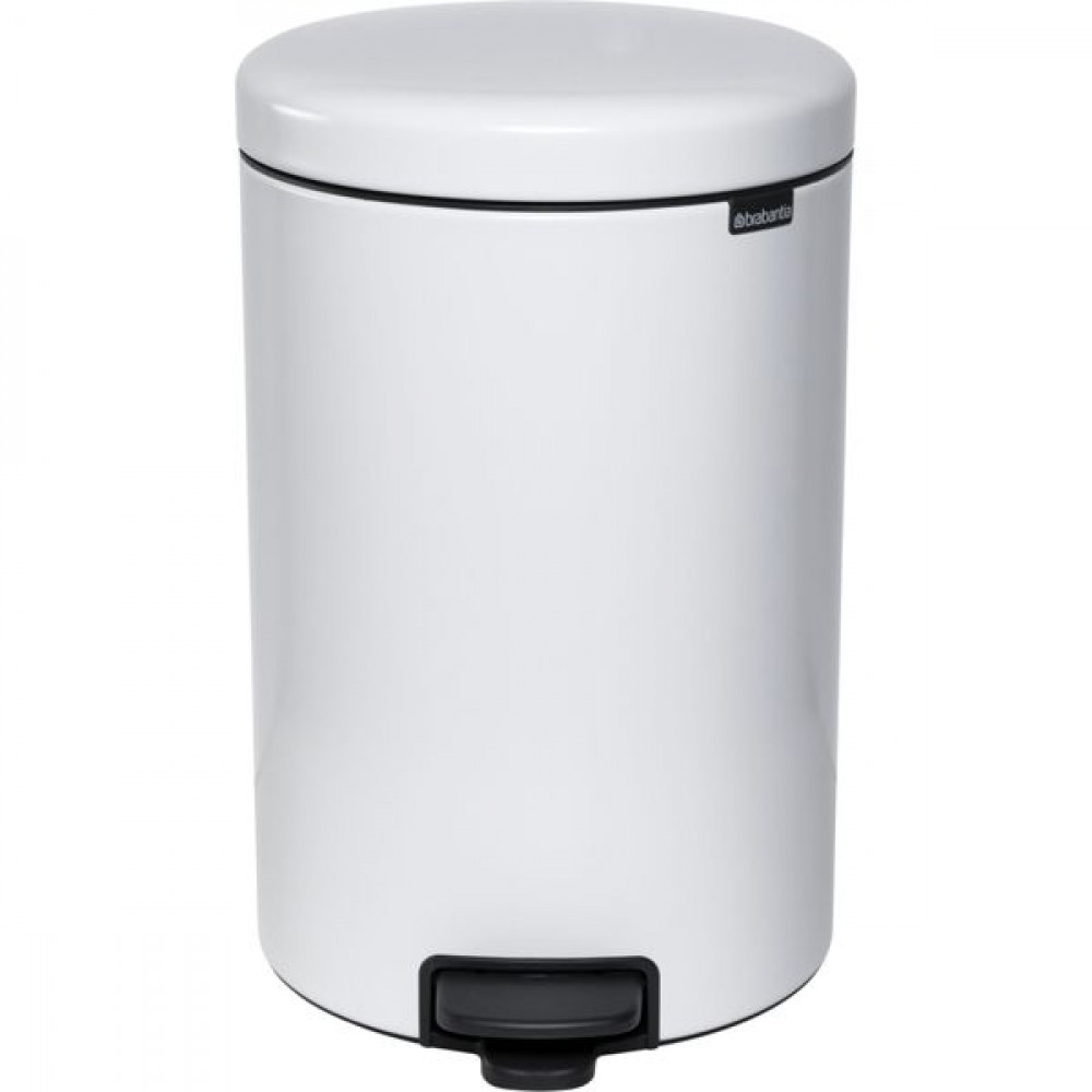 Brabantia NewIcon Κάδος Απορριμμάτων Μεταλλικός Λευκός με Πεντάλ 20lt