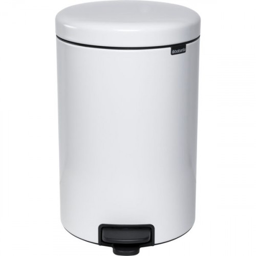 Brabantia NewIcon Κάδος Απορριμμάτων Μεταλλικός Λευκός με Πεντάλ 20lt