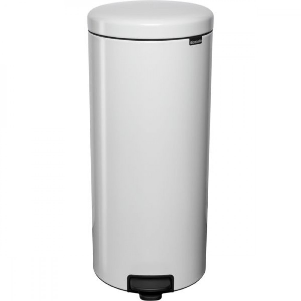 Brabantia NewIcon Κάδος Απορριμμάτων από Ανοξείδωτο Ατσάλι Λευκός με Πεντάλ 30lt