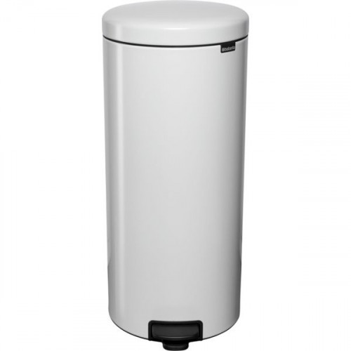 Brabantia NewIcon Κάδος Απορριμμάτων από Ανοξείδωτο Ατσάλι Λευκός με Πεντάλ 30lt