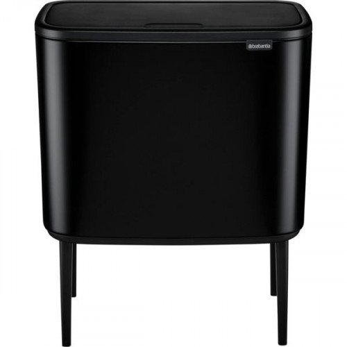 Brabantia Bo Κάδος Απορριμμάτων Πλαστικός Black Matt 11lt