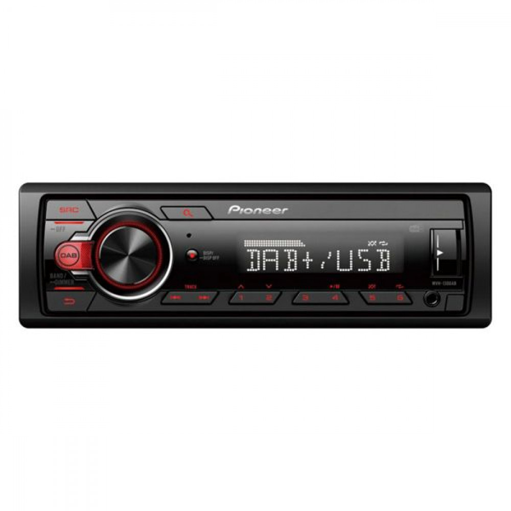 Pioneer MVH-130DABAN Ηχοσύστημα Αυτοκινήτου Universal 1DIN (USB/AUX) με Αποσπώμενη Πρόσοψη