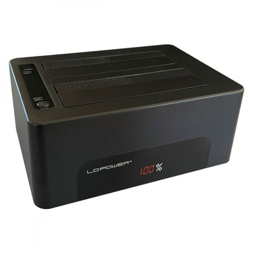 LC-Power LC-DOCK-U3-V Docking Station για 2 Σκληρούς Δίσκους SATA 3.5 / 2.5 με σύνδεση USB 3.0
