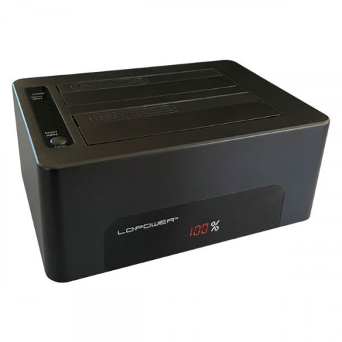 LC-Power LC-DOCK-U3-V Docking Station για 2 Σκληρούς Δίσκους SATA 3.5 / 2.5 με σύνδεση USB 3.0