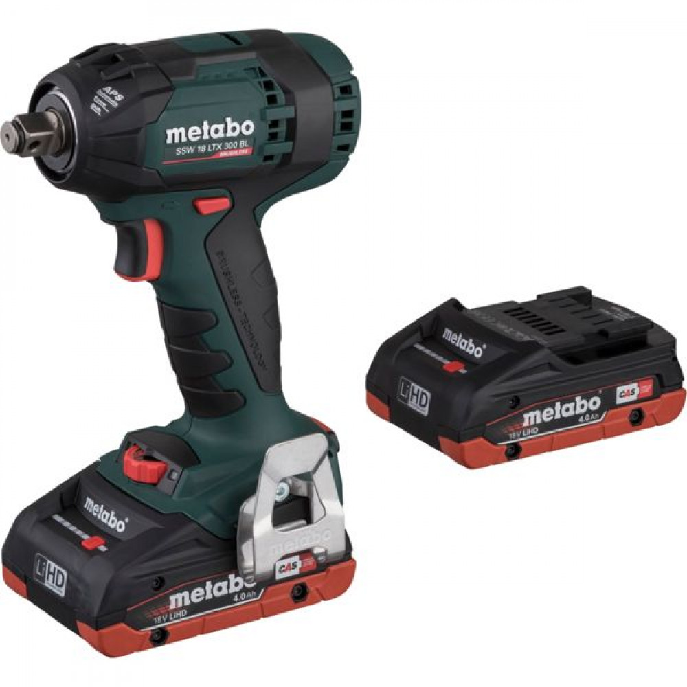 Metabo SSW 18 LTX 300 BL Brushless Μπουλονόκλειδο 18V 2x4Ah με Υποδοχή 1/2 & Hex