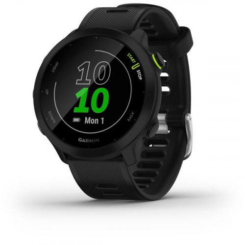 Garmin Forerunner 55 Black 42mm Αδιάβροχο Smartwatch με Παλμογράφο