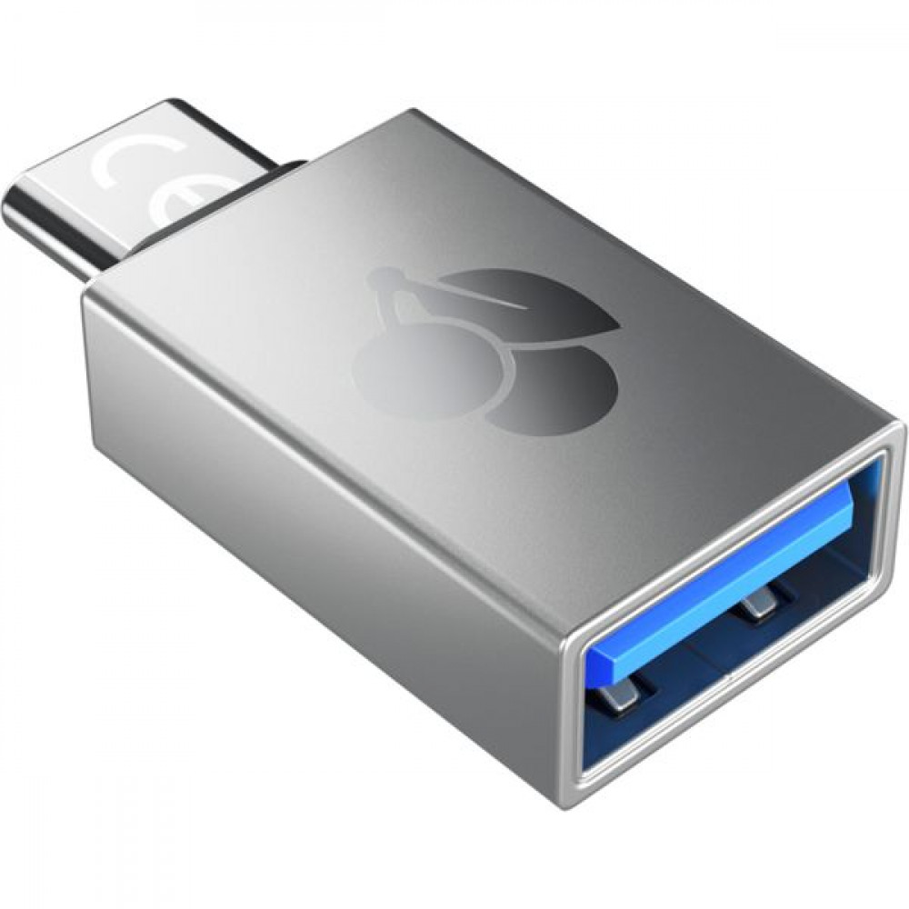 Cherry Αντάπτορας= Μετατροπέας USB-C male σε USB-A female Ασημί