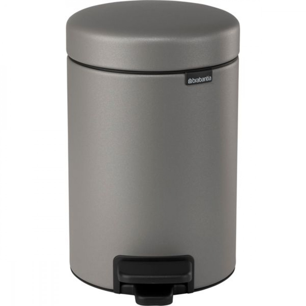 Brabantia Pedal Bin Newicon 3 L Mineral Concrete Grey