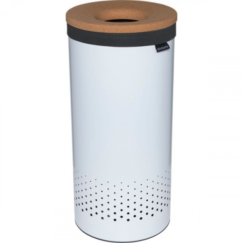 Brabantia Cork 104367 Καλάθι Απλύτων Μεταλλικό 30x30x63cm Λευκό