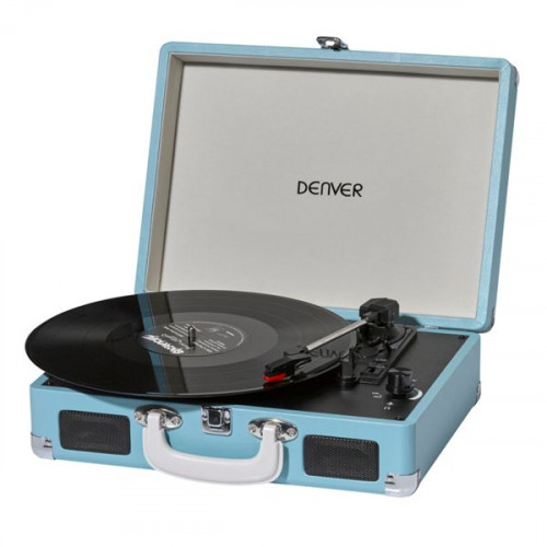 Denver VPL-120 MK2 Βαλιτσάκι Πικάπ με Προενίσχυση και Ενσωματωμένα Ηχεία Μπλε