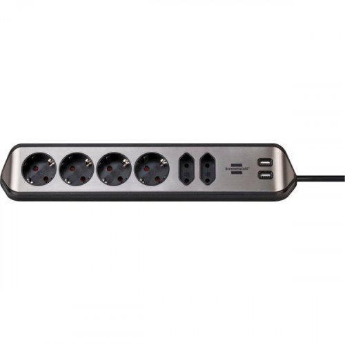 Brennenstuhl Estilo Πολύπριζο 6 Θέσεων με 2 USB και Καλώδιο 2m ΑσημίΚωδικός: 1153590610