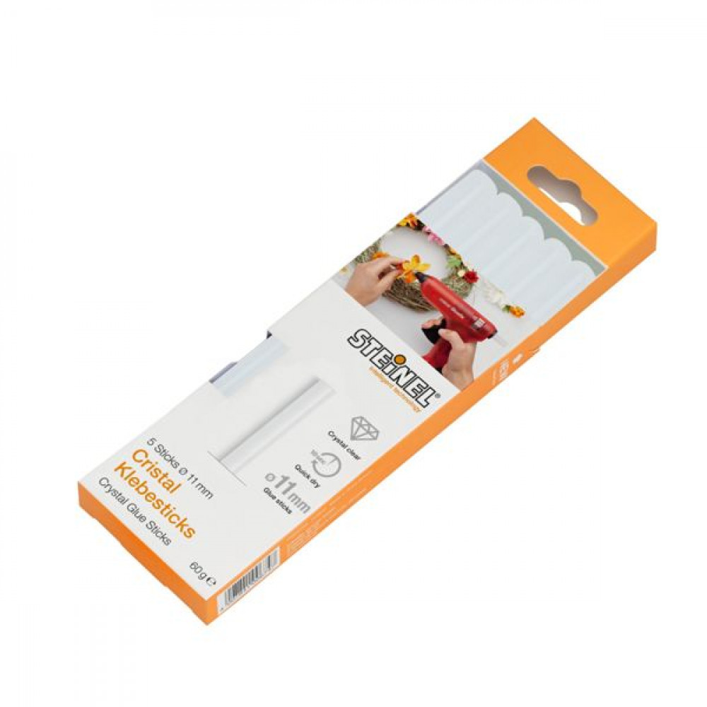 Κόλλα Stick Steinel Glue Cristal Sticks 11mm Μεγάλου Μεγέθους για Ύφασμα 60gr