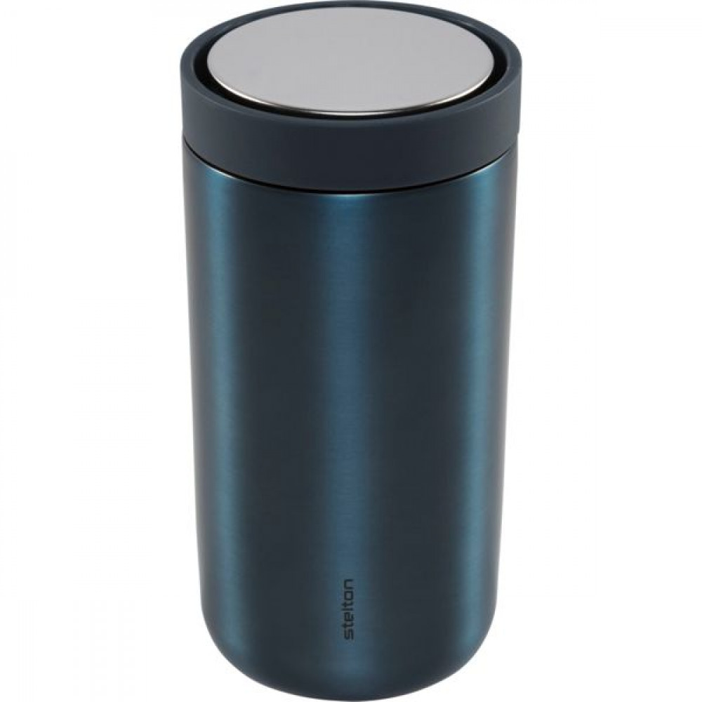 Stelton To Go Click Thermal Ποτήρι Θερμός Dark Blue/ Metallic 200ml