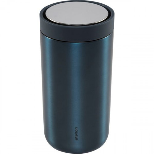 Stelton To Go Click Thermal Ποτήρι Θερμός Dark Blue/ Metallic 200ml
